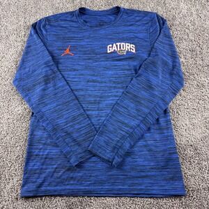 Florida Gators Shirt Mens S Blue Long Sleeve Jordan Nike Tee Dri Fit Performance